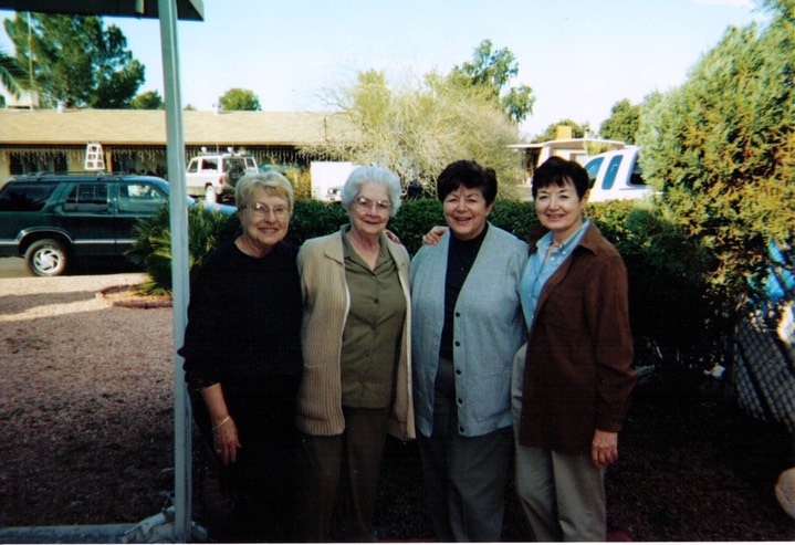 Left to Right. JoAnn Nehrenz, Verna Nehrenz, Bernice (Nehrenz) Bowers and Ruby (Nehrenz) Wolcott